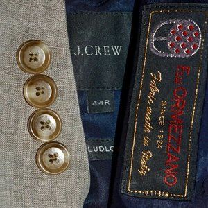 44R J Crew Ludlow 100% LINEN Gray sport coat